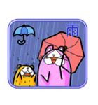 びくハムとニヤウサの日常2日目（個別スタンプ：37）