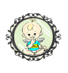 天使の赤ちゃんと魔法の鏡（個別スタンプ：4）