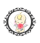 天使の赤ちゃんと魔法の鏡（個別スタンプ：30）
