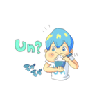 Neって呼んだらUn？って返す。（個別スタンプ：34）