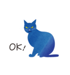 青い猫たち（個別スタンプ：6）