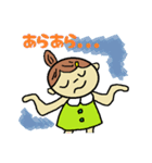 おだんごヘアーの女の子（個別スタンプ：7）