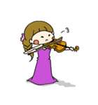ゆるガール＆バイオリン（個別スタンプ：30）