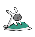 ずぼらうさぎ（個別スタンプ：3）