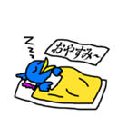 くちばしの黄色い青い鳥 3 <日本語>（個別スタンプ：5）
