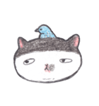 fat cat and blue bird（個別スタンプ：13）