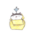 fat cat and blue bird（個別スタンプ：32）