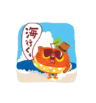 karinのuhyohyoな『りんごくん.4』夏海BBQ！（個別スタンプ：5）