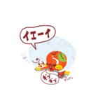 karinのuhyohyoな『りんごくん.4』夏海BBQ！（個別スタンプ：32）