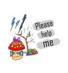 Mushroom and friends (English Version)（個別スタンプ：19）