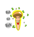 Mushroom and friends (English Version)（個別スタンプ：33）