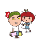 lucky Apple-Dora ＆ Happy Kiwi-King（個別スタンプ：37）