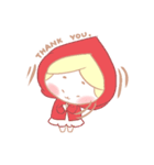 Cute red girl with Wolf story tale（個別スタンプ：6）