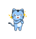 青い子猫（個別スタンプ：23）