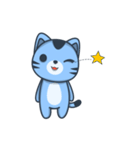 青い子猫（個別スタンプ：24）