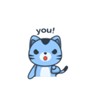 青い子猫（個別スタンプ：39）