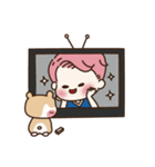 pink hair boy 'shushu'（個別スタンプ：3）