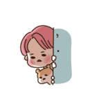 pink hair boy 'shushu'（個別スタンプ：4）