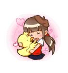 Yaya with duckling（個別スタンプ：5）
