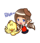 Yaya with duckling（個別スタンプ：22）