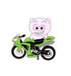 豚がバイクに目覚めライダーになりました（個別スタンプ：25）