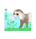 フェレットすたんぷ～お出かけ用～（個別スタンプ：34）