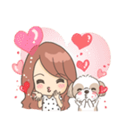 Sarah ＆ King (Lovely Shih Tzu)（個別スタンプ：4）