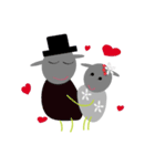 Wedding day of chubby sheeps（個別スタンプ：29）