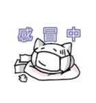 White and pink cat everyday（個別スタンプ：20）