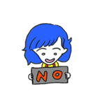 Blue hair（個別スタンプ：1）