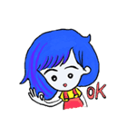 Blue hair（個別スタンプ：9）