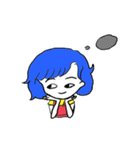 Blue hair（個別スタンプ：15）