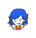 Blue hair（個別スタンプ：18）