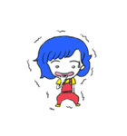 Blue hair（個別スタンプ：22）