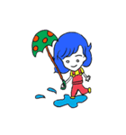 Blue hair（個別スタンプ：23）