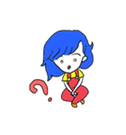 Blue hair（個別スタンプ：25）