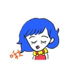 Blue hair（個別スタンプ：27）