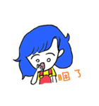 Blue hair（個別スタンプ：30）