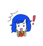 Blue hair（個別スタンプ：39）