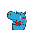 Sleepy Blue Hypoo（個別スタンプ：24）
