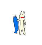 うさぎとさかな（個別スタンプ：3）