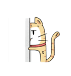 太い猫 ア－グ（個別スタンプ：4）