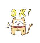 太い猫 ア－グ（個別スタンプ：5）