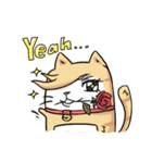 太い猫 ア－グ（個別スタンプ：14）
