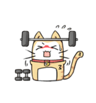 太い猫 ア－グ（個別スタンプ：36）