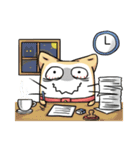 太い猫 ア－グ（個別スタンプ：40）