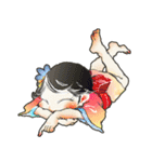 朗ら童＆内気侍（個別スタンプ：2）
