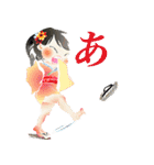 朗ら童＆内気侍（個別スタンプ：3）