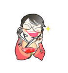 朗ら童＆内気侍（個別スタンプ：36）