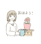 お花と女の子（個別スタンプ：9）